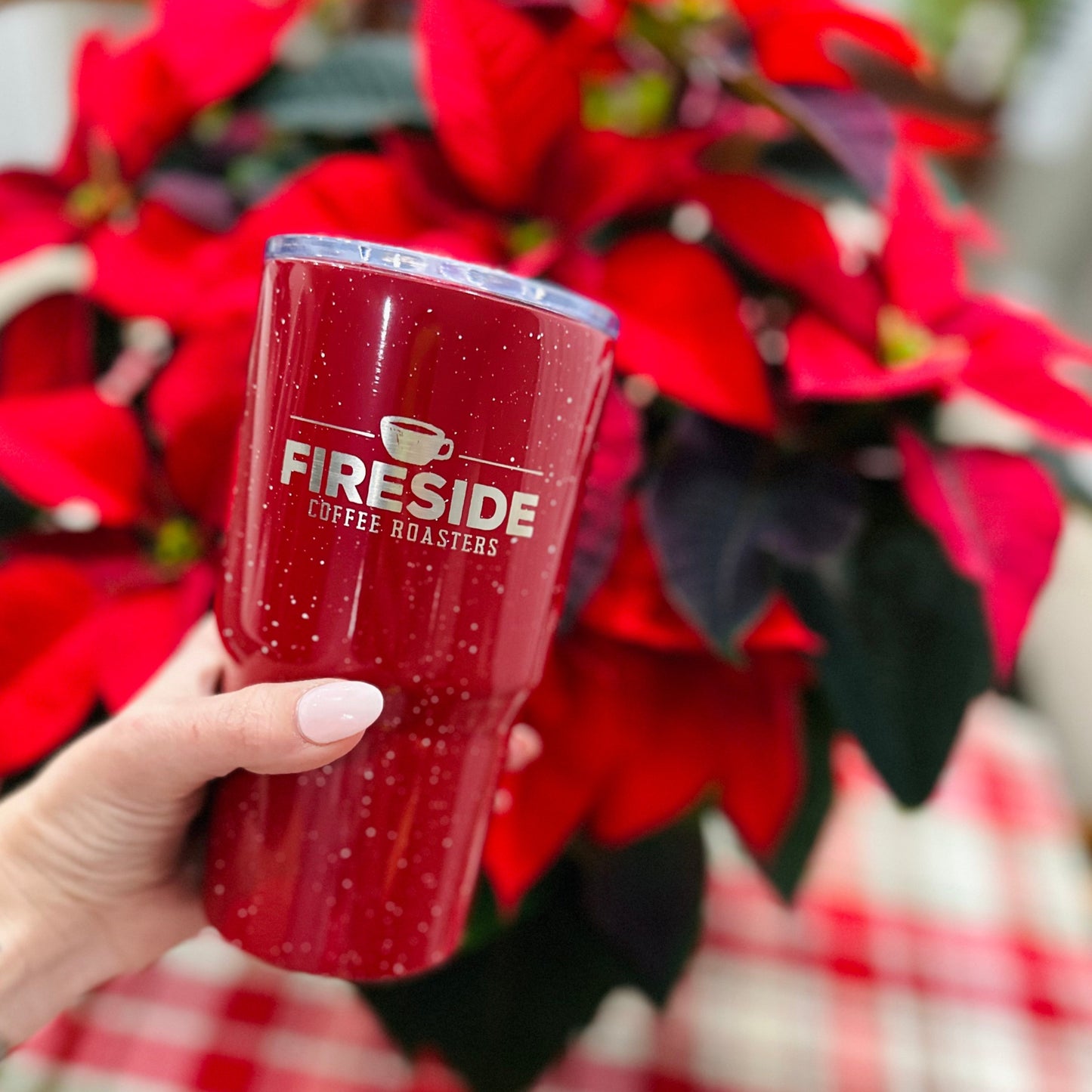 Red Speckled Travel Tumbler