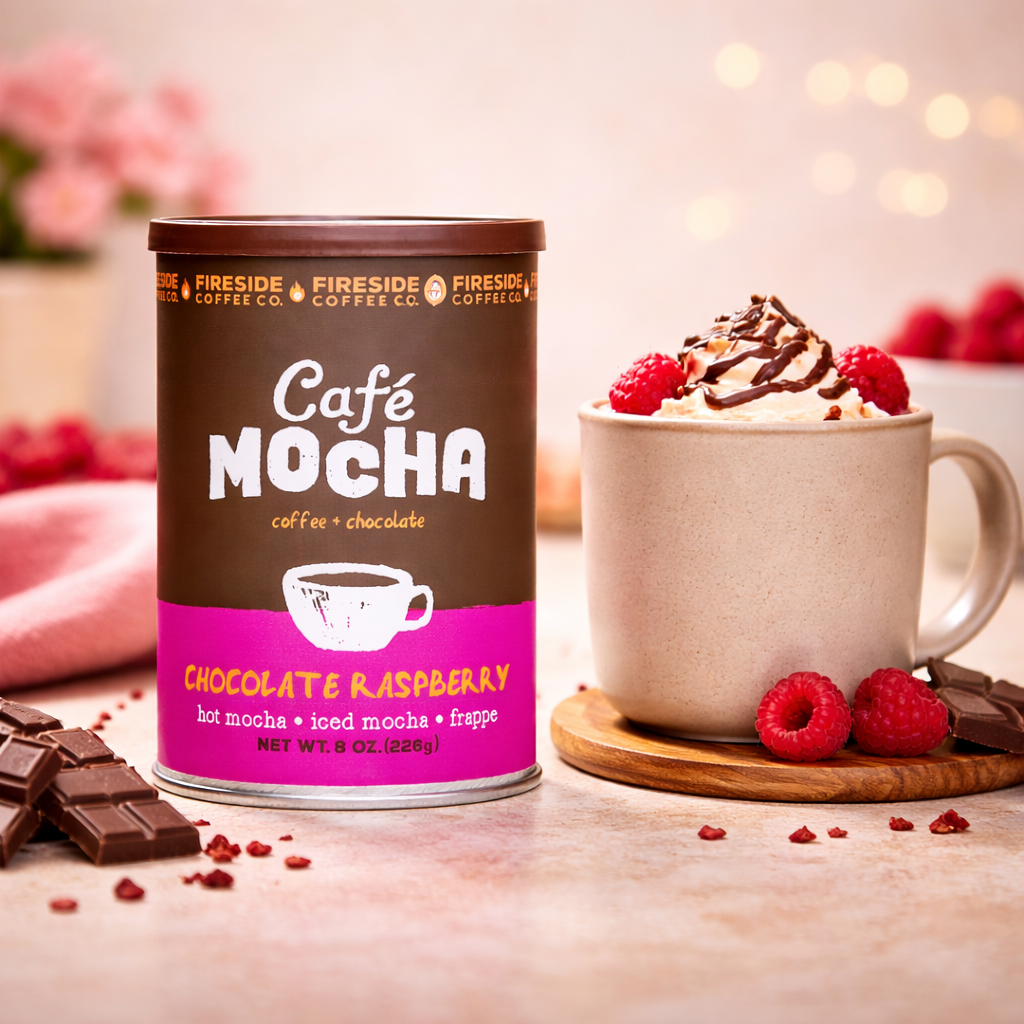 Chocolate Raspberry Cafe Mocha – Fireside Coffee Co.