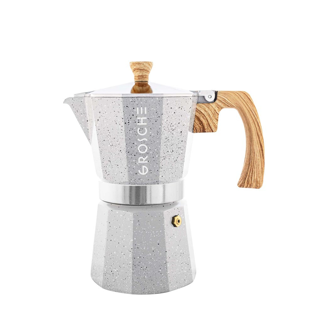 MILANO STONE Stovetop Espresso Maker - Grey