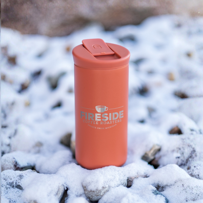 12oz Etched Ceramic Lined Travel Mug Tumbler - Terracotta