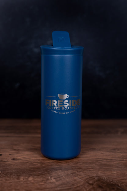 16oz Etched Ceramic Lined Travel Mug Tumbler - Pacific Blue