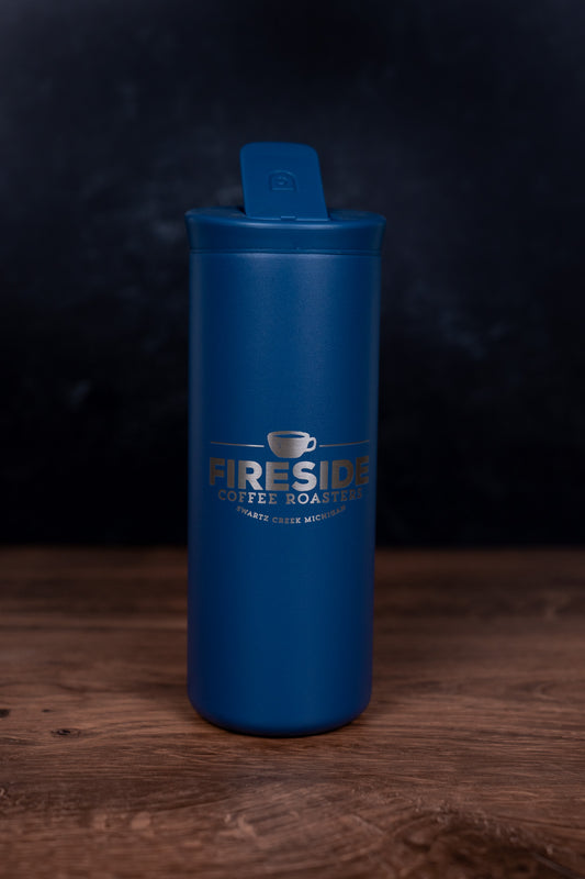 16oz Etched Ceramic Lined Travel Mug Tumbler - Pacific Blue