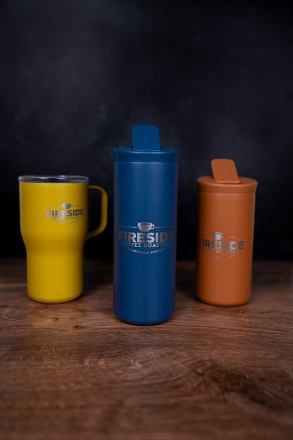16oz Etched Ceramic Lined Travel Mug Tumbler - Pacific Blue