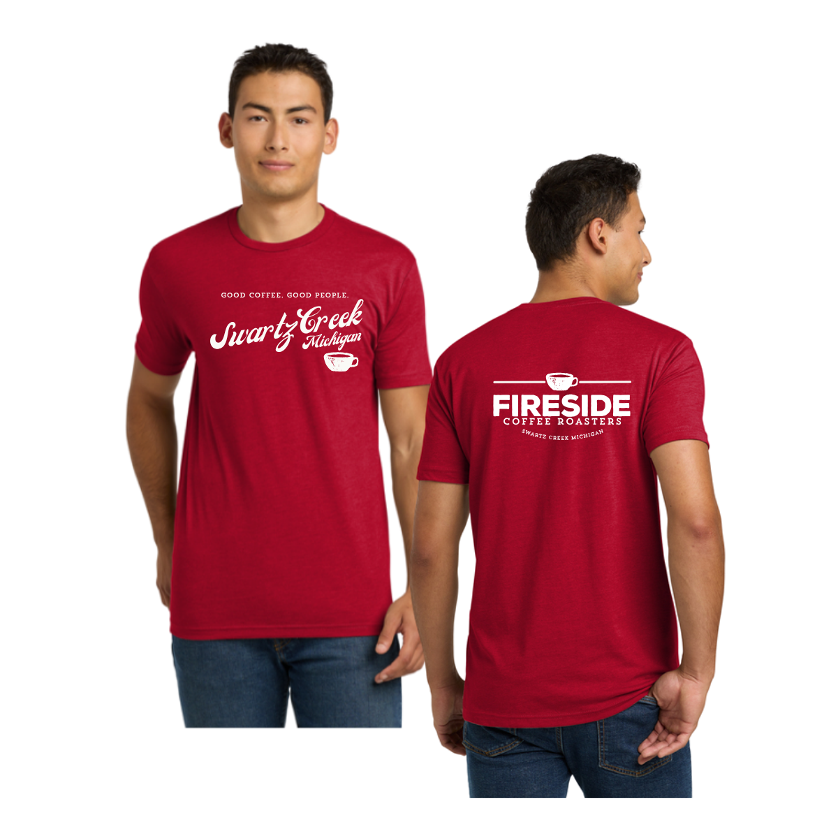 T Shirt - Good Coffee. Good People. Swartz Creek, Michigan