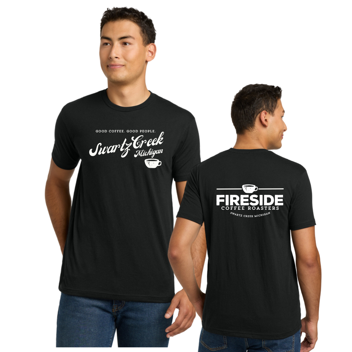 T Shirt - Good Coffee. Good People. Swartz Creek, Michigan