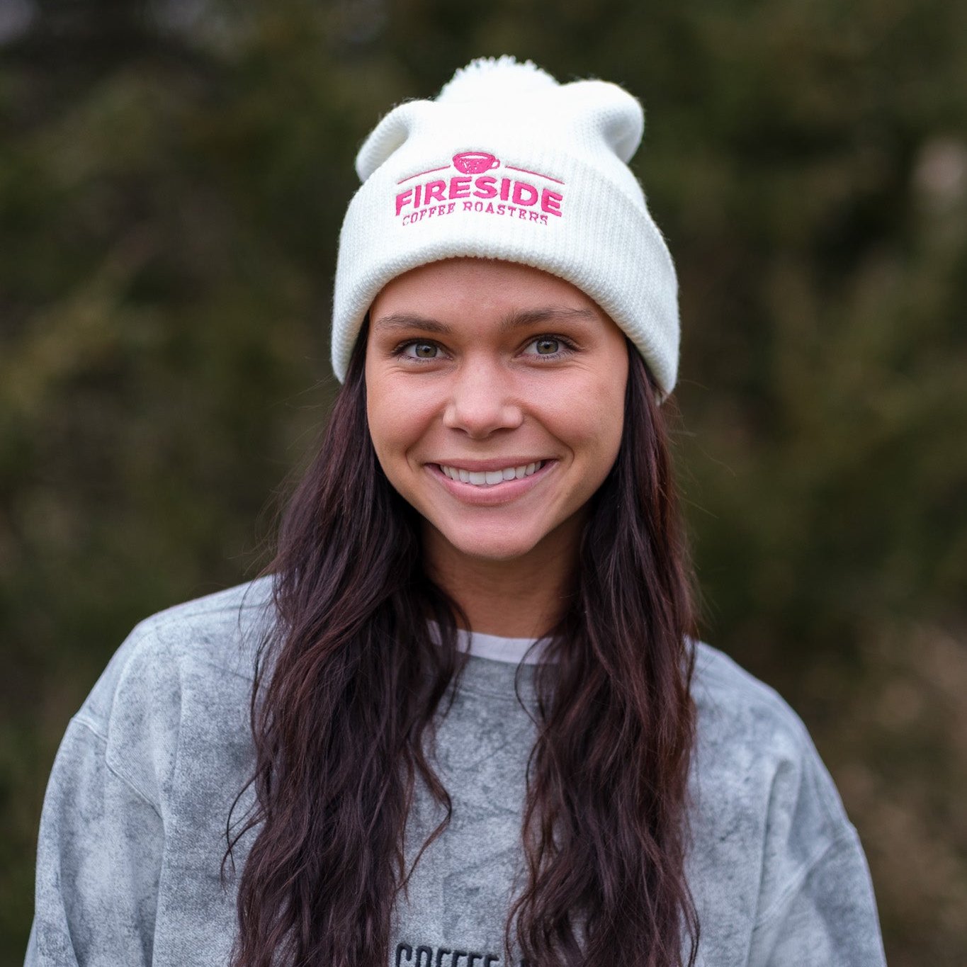 Pom Pom Fireside Logo Beanie