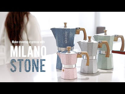 MILANO STONE Stovetop Espresso Maker - Grey